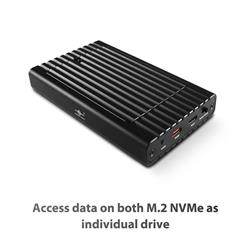 Vantec NexStar SX, Dual Bay M.2 NVMe To USB 3.2 Gen2x1, Clone Function(Open Box)