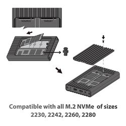 Vantec NexStar SX, Dual Bay M.2 NVMe To USB 3.2 Gen2x1, Clone Function(Open Box)