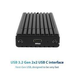 Vantec NexStar SX, M.2 NVMe SSD to USB 3.2 Gen2x2 (NST-230C3-BK)(Open Box)