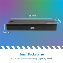 Vantec NexStar SX, M.2 NVMe SSD to USB 3.2 Gen2x2 (NST-230C3-BK)(Open Box)