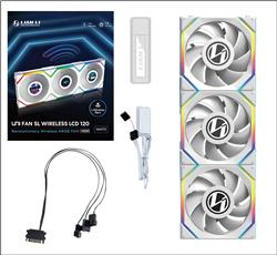 LIAN LI UNI FAN SL WIRELESS RGB LCD Blanc 3x 12cm Pack Ventilateur avec Contrôleur(Open Box)