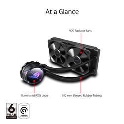 ASUS ROG Strix LC II 240 Refroidisseur de processeur liquide tout-en-un AIO, radiateur de 240 mm