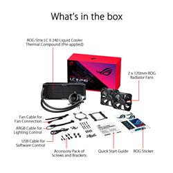 ASUS ROG Strix LC II 240 Refroidisseur de processeur liquide tout-en-un AIO, radiateur de 240 mm