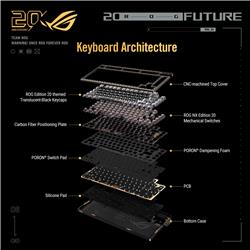ASUS M709 ROG Azoth Extreme Edition 20 75 % Clavier de jeu, 20e an.(Open Box)