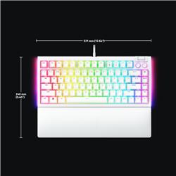 Clavier de jeu Razer BlackWidow V4 75 %, blanc (anglais), profil standard, commutateurs tactiles (RZ03-05001700-R3M1)