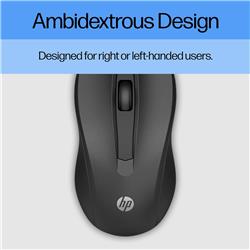 Souris filaire HP 100 - Capteur optique précis 1600 DPI - Connexion USB facile - Design ambidextre - Commande à 3 boutons et...