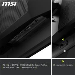 MSI MAG 321UP QD-OLED 32" 16:9 UHD, 165Hz 0.03 ms Moniteur