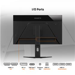 Gigabyte M27UA 27" UHD 3840x2160 SS IPS 160Hz 1ms MPRT moniteur de jeu(Open Box)