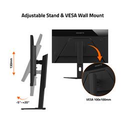 Gigabyte M27UA 27" UHD 3840x2160 SS IPS 160Hz 1ms MPRT moniteur de jeu(Open Box)