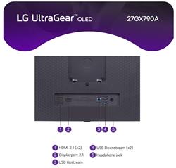 LG UltraGear 27" QHD 2560x1440 OLED 480Hz 0,03ms Moniteur de jeu(Open Box)