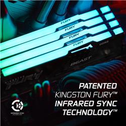Kingston FURY Beast RGB 32GB (2x16GB) DDR5 6400MHz CL32 UDIMM