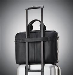 Serviette mince classique en cuir SAMSONITE 15,6 po, noir