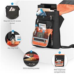 EVERKI Venue XL Sac RFID haut de gamme jusqu'à 12 pouces, noir