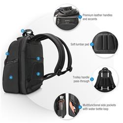 EVERKI Suite Premium sac à dos pour ordinateur portable avec contrôle de sécurité jusqu'à 14 pouces, noir