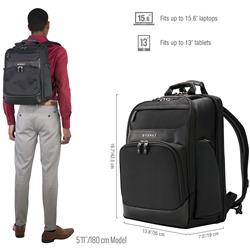 EVERKI Sac à dos pour ordinateur portable premium Onyx jusqu'à 15,6 po, noir