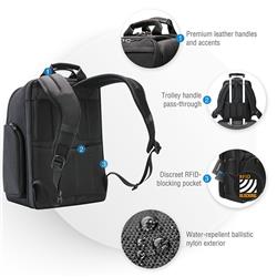EVERKI Sac à dos pour ordinateur portable premium Onyx jusqu'à 15,6 po, noir