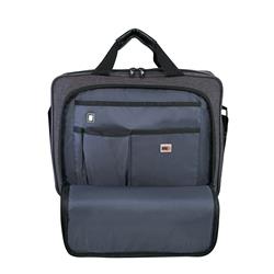 ROOTS 15.6" Laptop briefcase w/ RFID, Tablet Pocket & USB port, Grey
