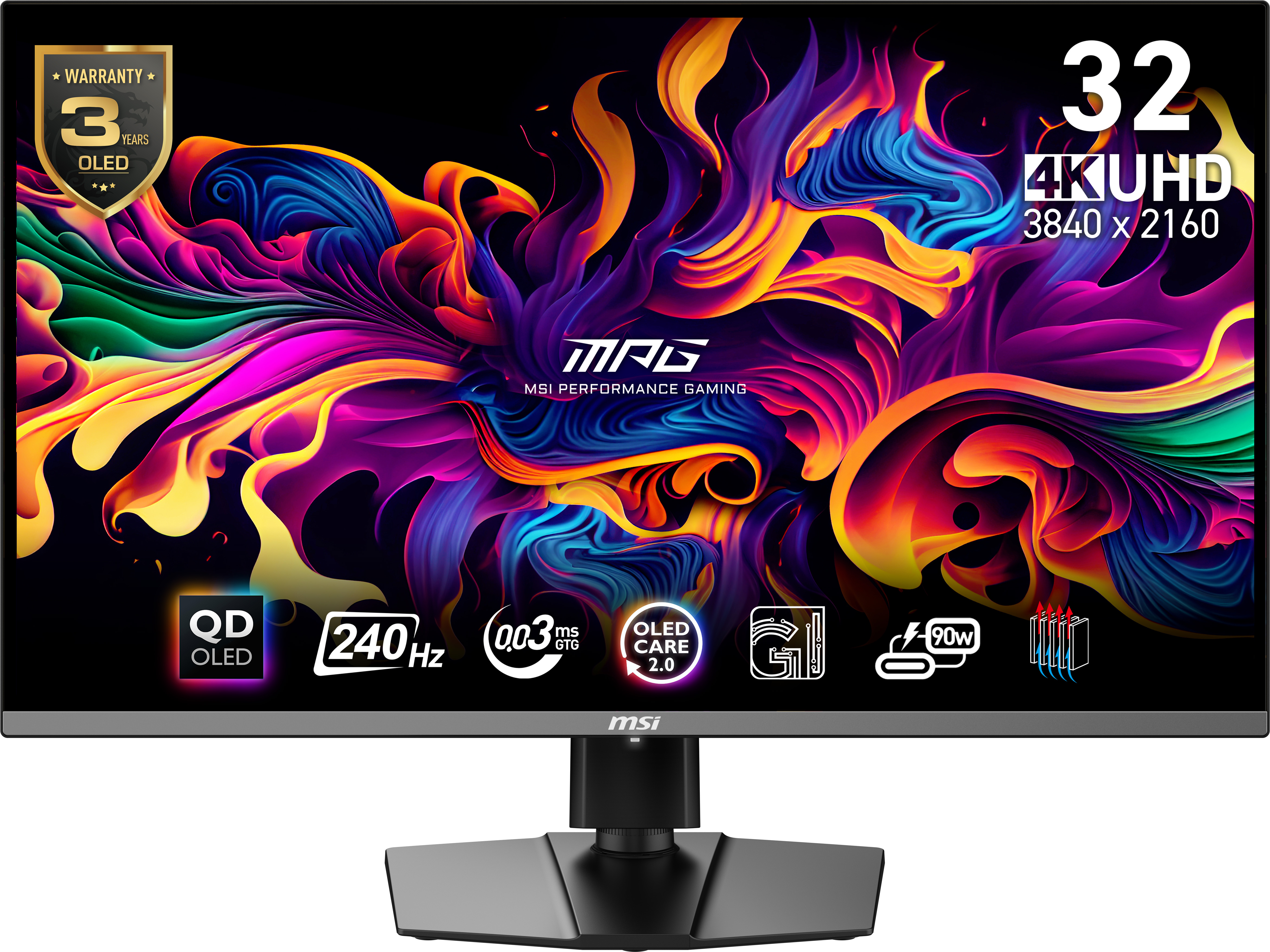 MSI MPG 321URX QD-OLED 32" 16:9 UHD, 240Hz 0.03ms Monitor, AI engine(Open Box)