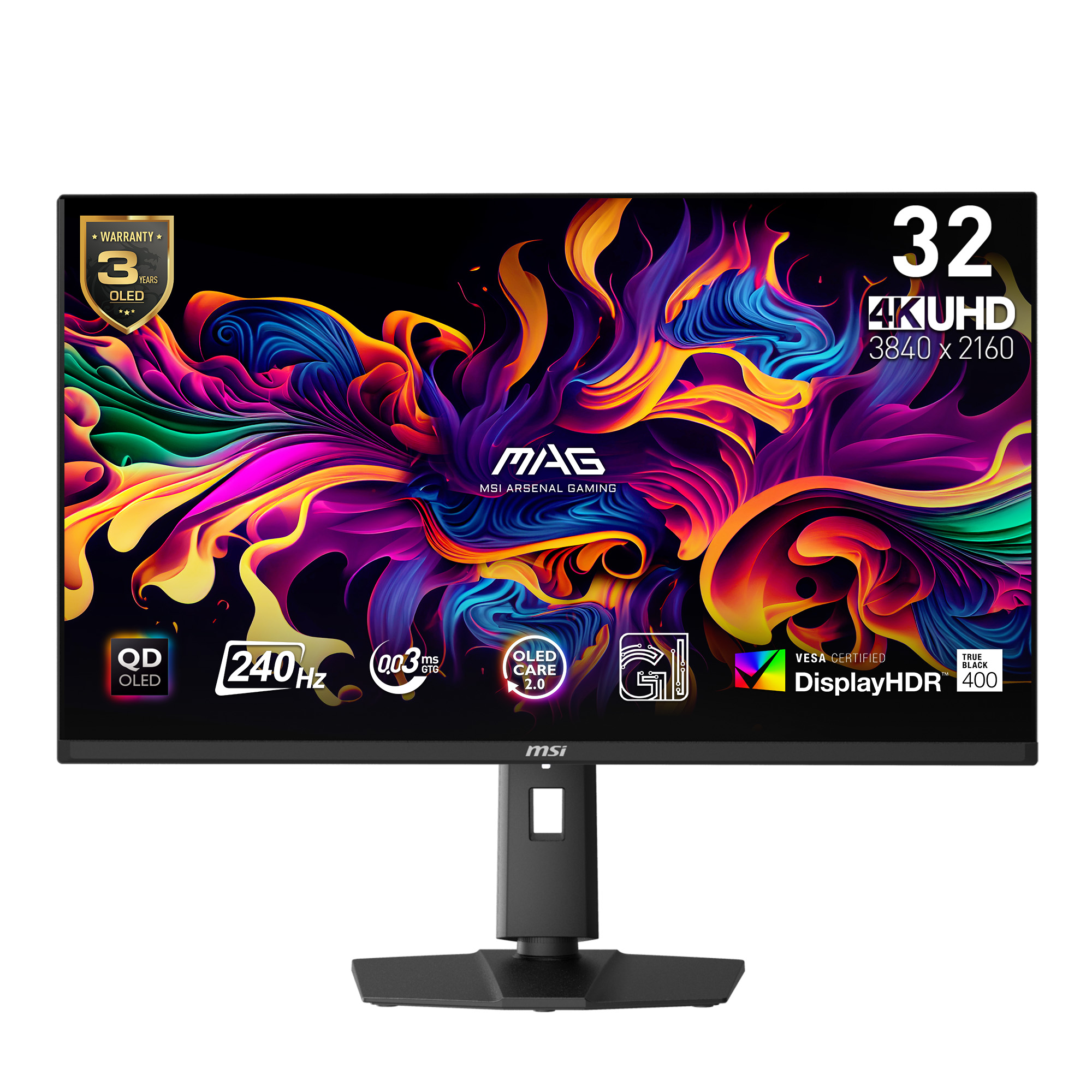 MSI MAG 321UPX QD-OLED 32" 16:9 UHD, 240Hz 0.03ms Monitor(Open Box)