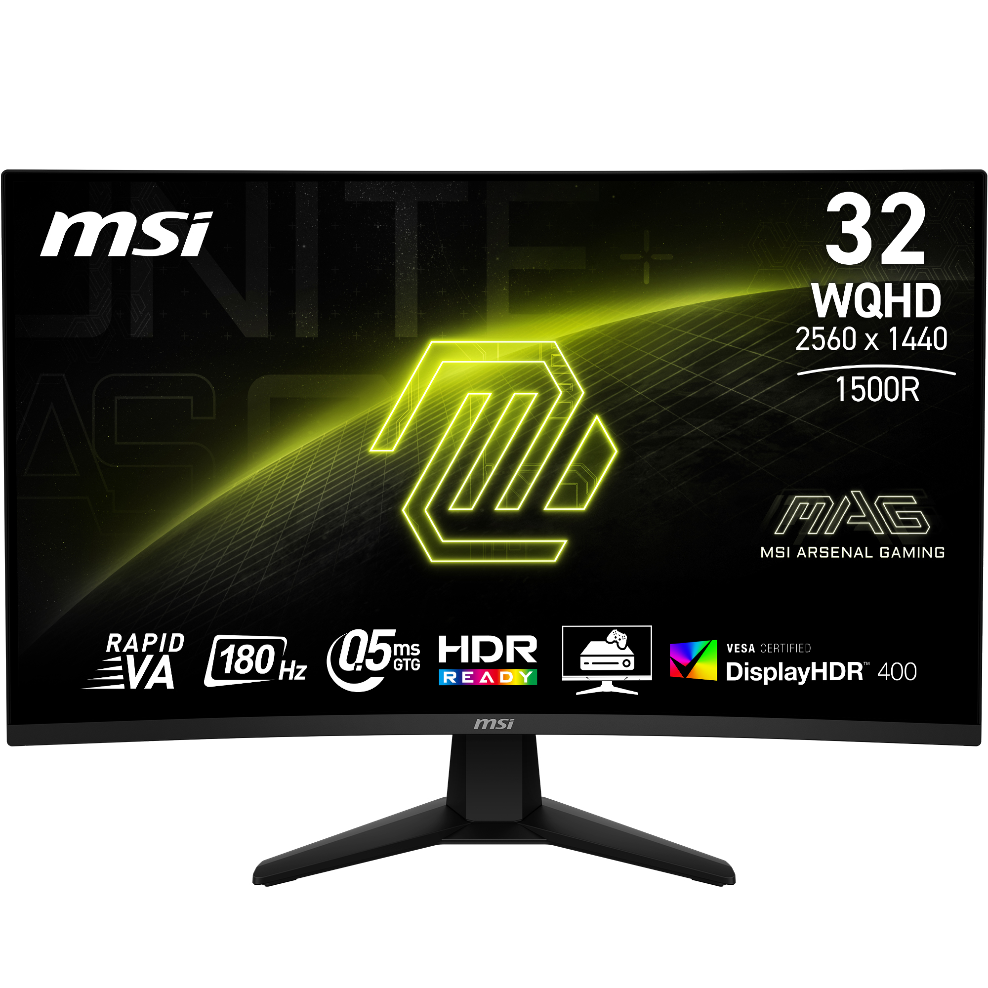 MSI MAG 32CQ6F 32" WQHD incurvé Rapid VA 180 Hz 0,5 ms Moniteur de jeu