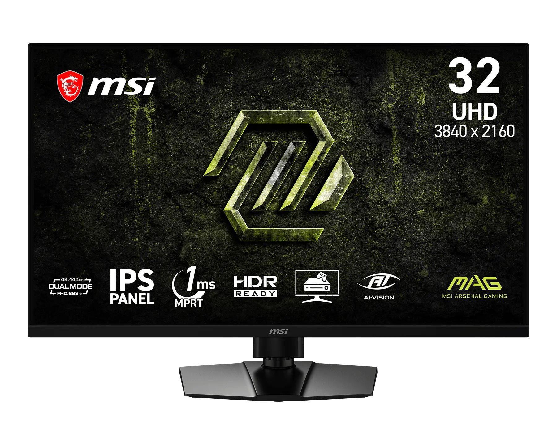 MSI 31.5 po 3840 x 2160 UHD IPS à double mode 144Hz de jeu Moniteur