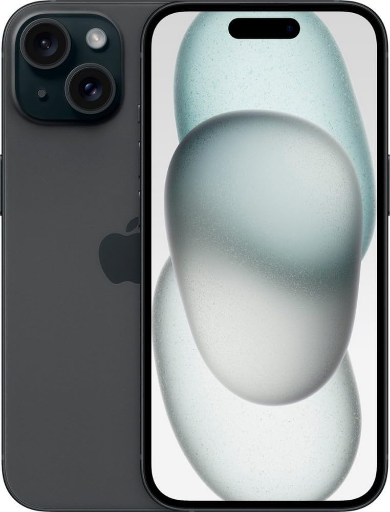 APPLE iPhone 15 128GB, Black, Renewed (Grade A), Unlocked