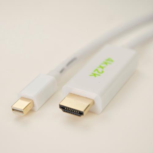 iCAN Mini DisplayPort Male 1.2 to HDMI Male Ultra HD Cable Gold, 6ft