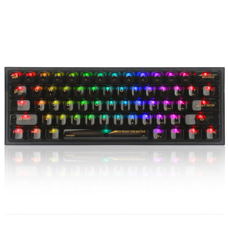 Clavier de jeu mécanique filaire Redragon K617-CTB 60 % Crystal RGB