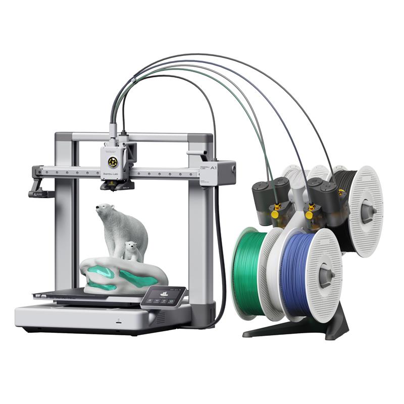 Imprimante 3D combinée Bambu Lab A1, emballage bilingue