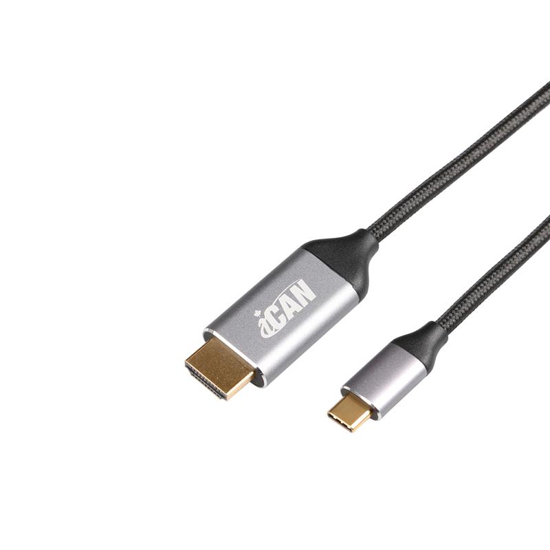 Câble iCAN Type-C vers HDMI, 4K@60Hz, Connecteur Métallique