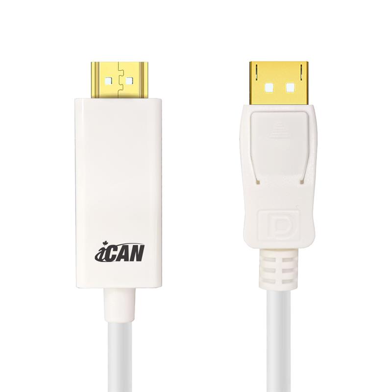 Câble DisplayPort vers HDMI iCAN 32AWG 1080p, mâle/femelle, 91 cm(Open Box)