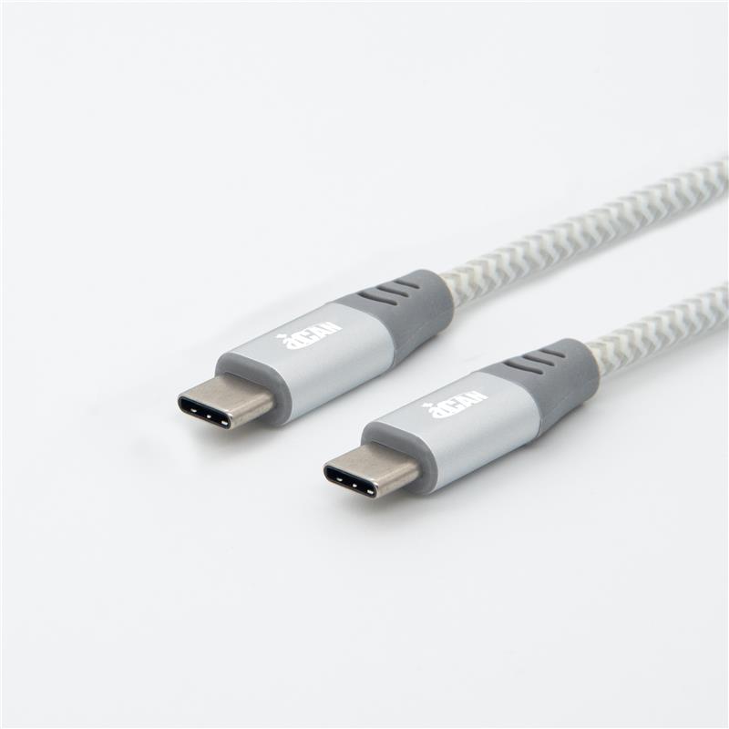 Câble iCAN USB 3.1 Type-C Mâle vers Type-C Mâle, 60W, 3 pieds(Open Box)