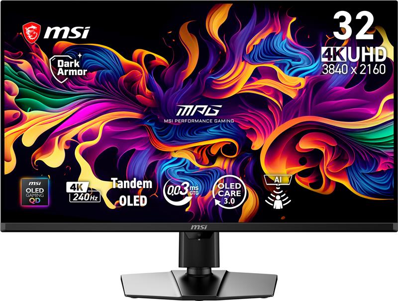 MSI MPG 31.5 po 3840 x 2160 UHD QD-OLED 240Hz de jeu Moniteur