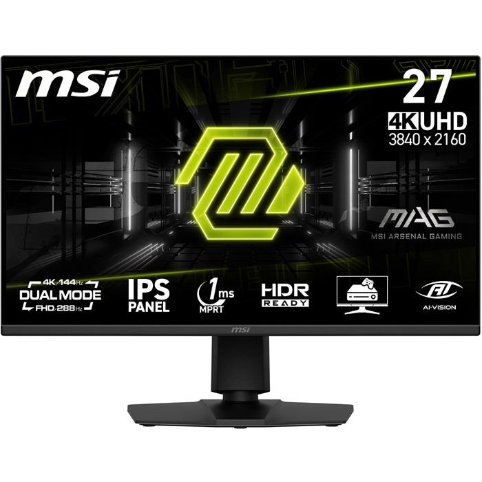 MSI 27 MAG 275po Dual Mode (UHD 180Hz ↔ FHD 360Hz) IPS de jeu Moniteur(Open Box)