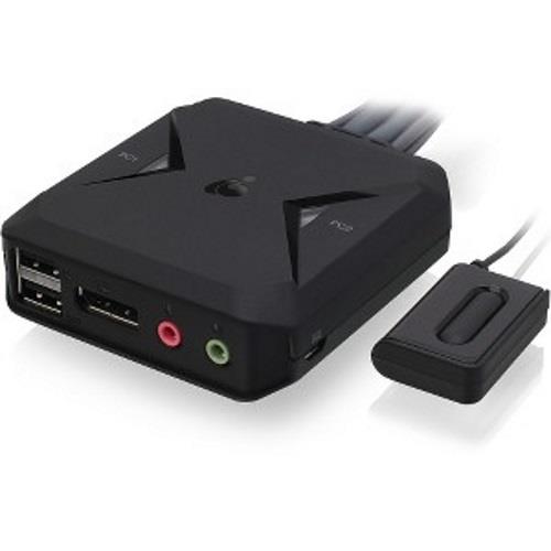 IOGEAR Commutateur KVM à câble DisplayPort USB 2 ports