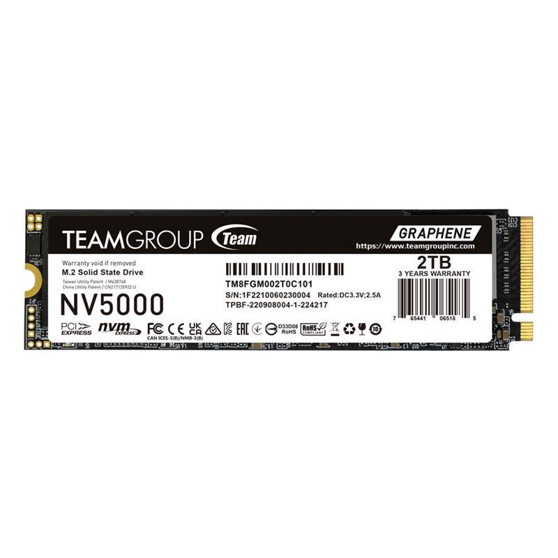 Team Group NV5000 M.2 2280 2 To PCIe 4.0 x4 avec SSD NVMe
