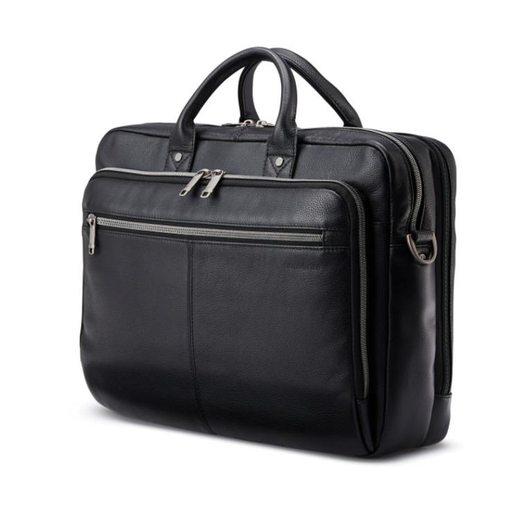 SAMSONITE Classic Leather 15,6" Toploader, noir