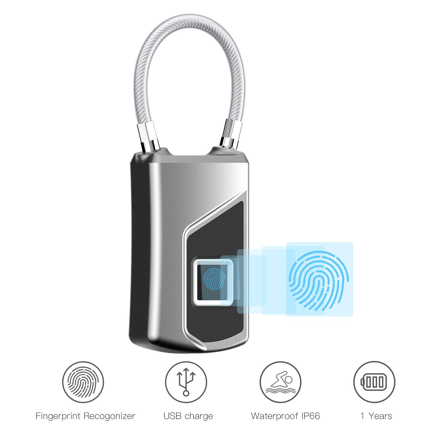 Anytek L1 Fingerprint Bag/Pad Lock Waterproof