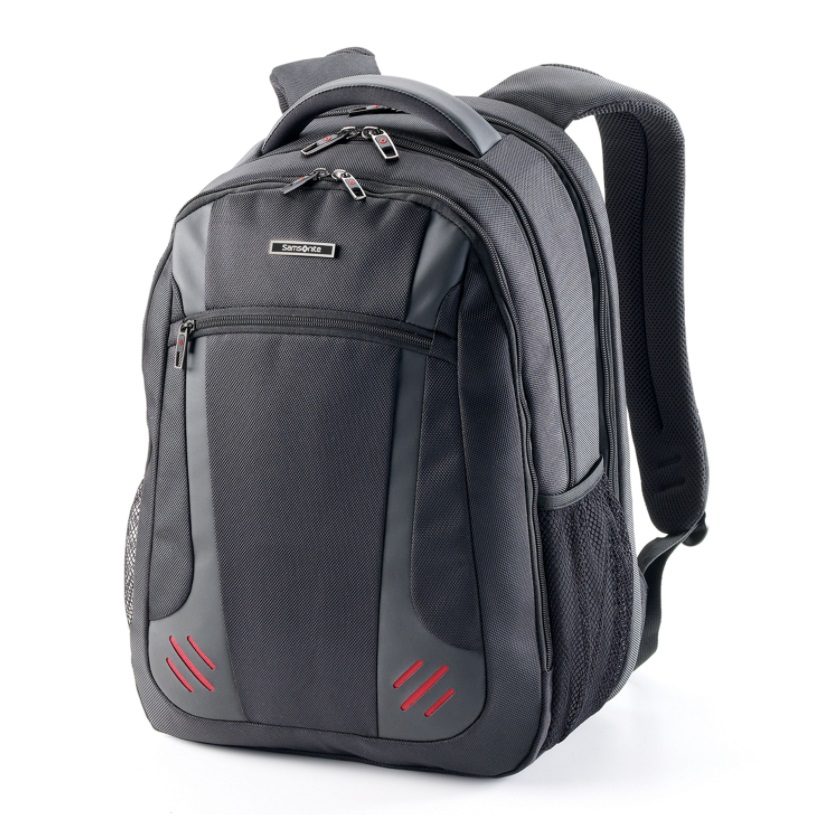 Le sac à dos pour ordinateur portable SAMSONITE Techtonic 2 15,6 po PRO avec RFID, noir/rouge