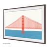 SAMSUNG 75" "The Frame" Encadrement de base personnalisable - Marron" une option en français canadien