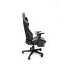 iCAN (Racing) - Chaise de jeu avec repose-pieds noir