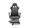iCAN (Racing) - Chaise de jeu avec repose-pieds noir