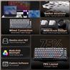 Yunzii B75 Wired RGB 75% Black Gaming Keyboard Pre Lubed Linear Switch