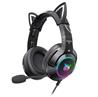 Casque de jeu Onikuma K9-Black avec oreilles de chat