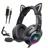 Casque de jeu Onikuma K9-Black avec oreilles de chat