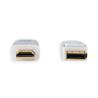 iCAN 28AWG 1080p DisplayPort to HDMI Cable, M/M, Gold Plated, 15FT, White