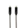 Câble iCAN Premium USB 3.1 Gen 1 Type C vers Type C, PD, 100 W (20 V/5 A), 5 Gbit/s, nylon tressé, M/M, 3 pieds, noir et blanc