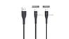 Câble USB de type C iCAN de 4 pieds, avec capteur et lumière DEL, noir