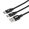 iCAN - Câble USB-A 2.0 mâle vers 2 x USB type C mâle de 6,6 pi