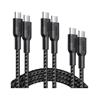 Choetech USB 2.0 Type-C Male vers Type-C Male câble, Paquet de 3